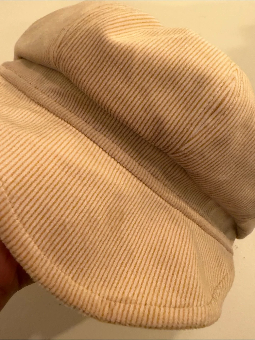WYETH Beige Pinstripe Newsboy Baker Boy Cap One Size